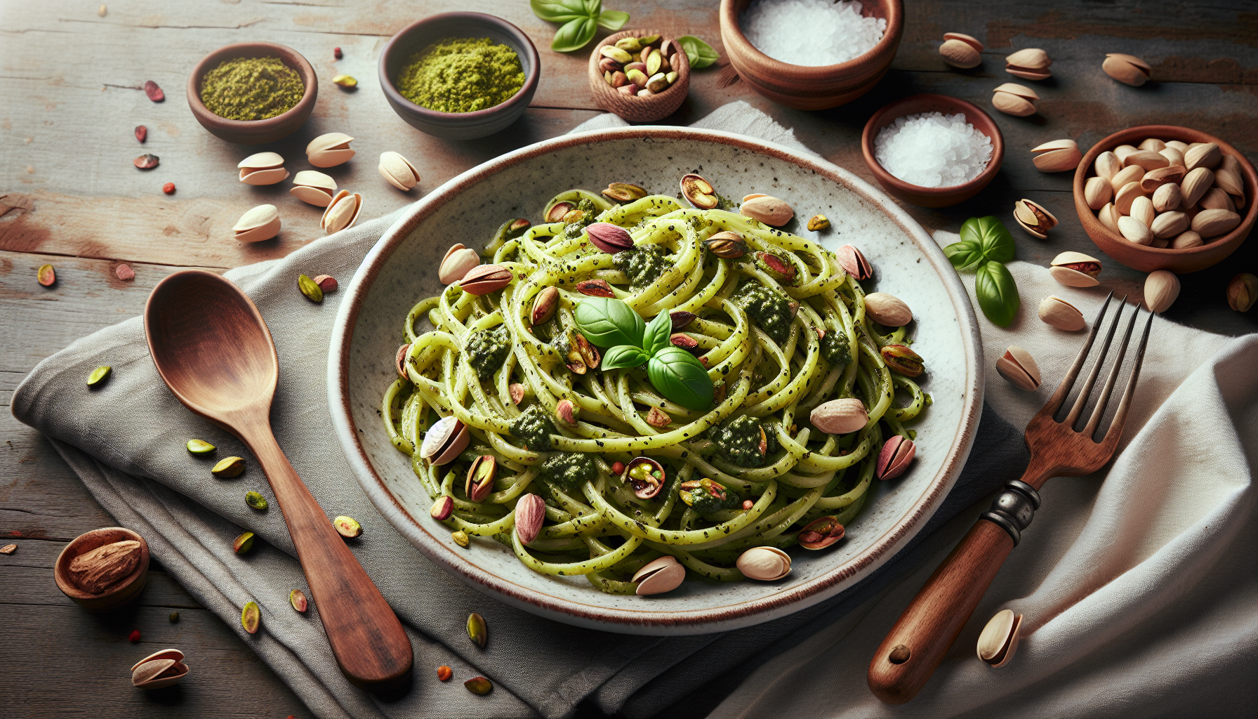 pasta al pesto pistacchio